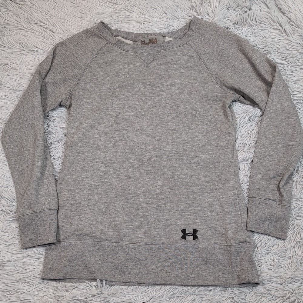Under Armour Sweatshirt Womens Gray M Soft Comfort Casual Athletic
